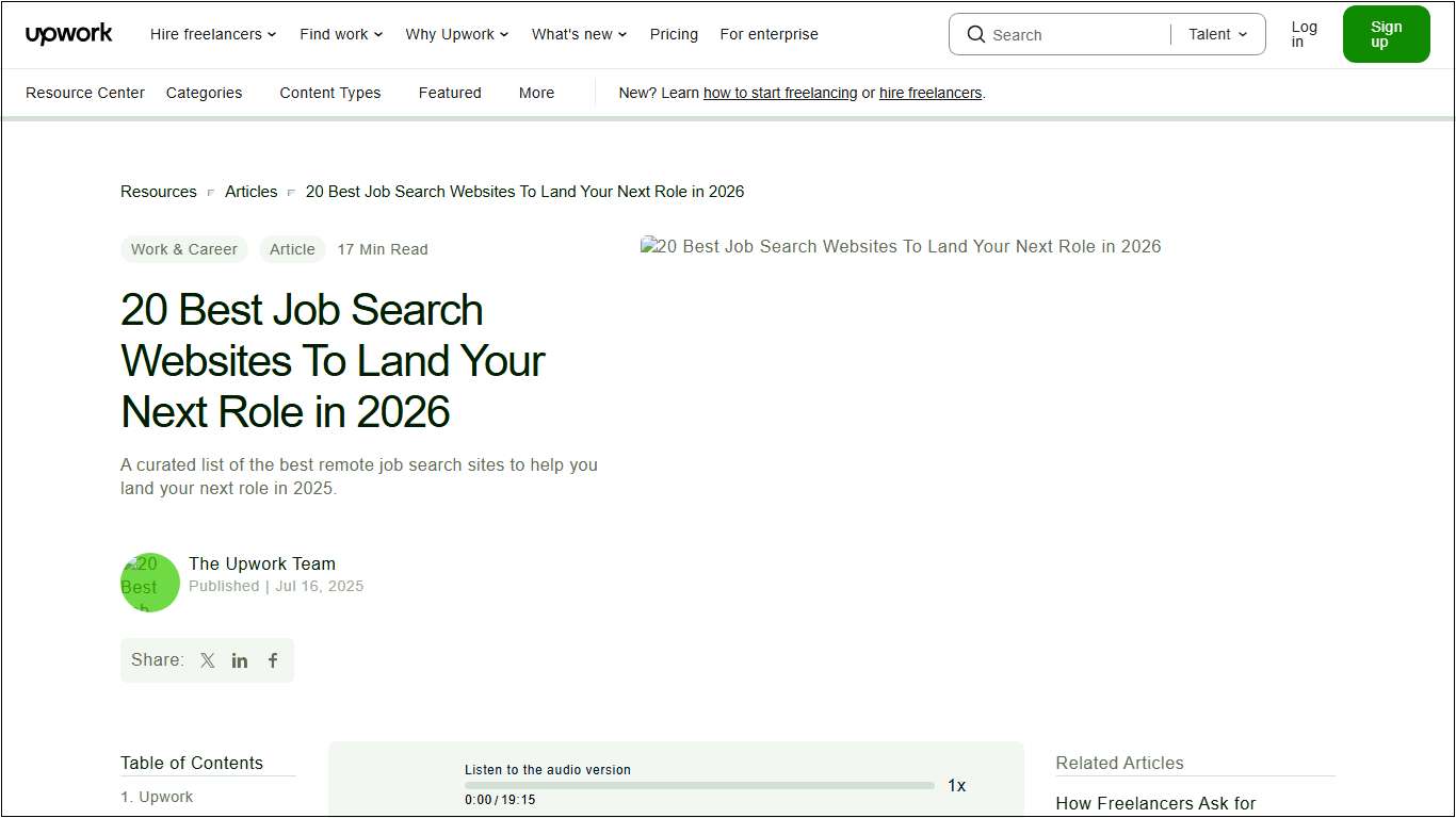 20 Best Job Search Websites To Land Your Next Role in 2026 - Upwork